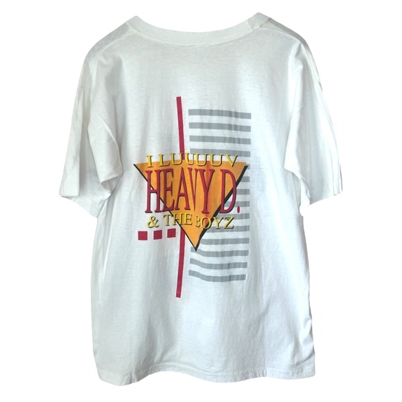 Vintage 1989 Heavy D & The Boyz Big Time Rap Backstage Pass T Shirt L/XL - Picture 2 of 8